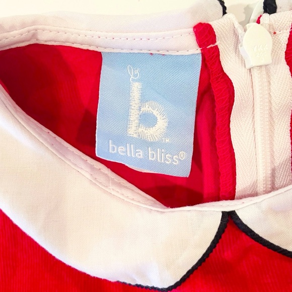 Bella Bliss 4T red corduroy collared dress - Picture 3 of 7